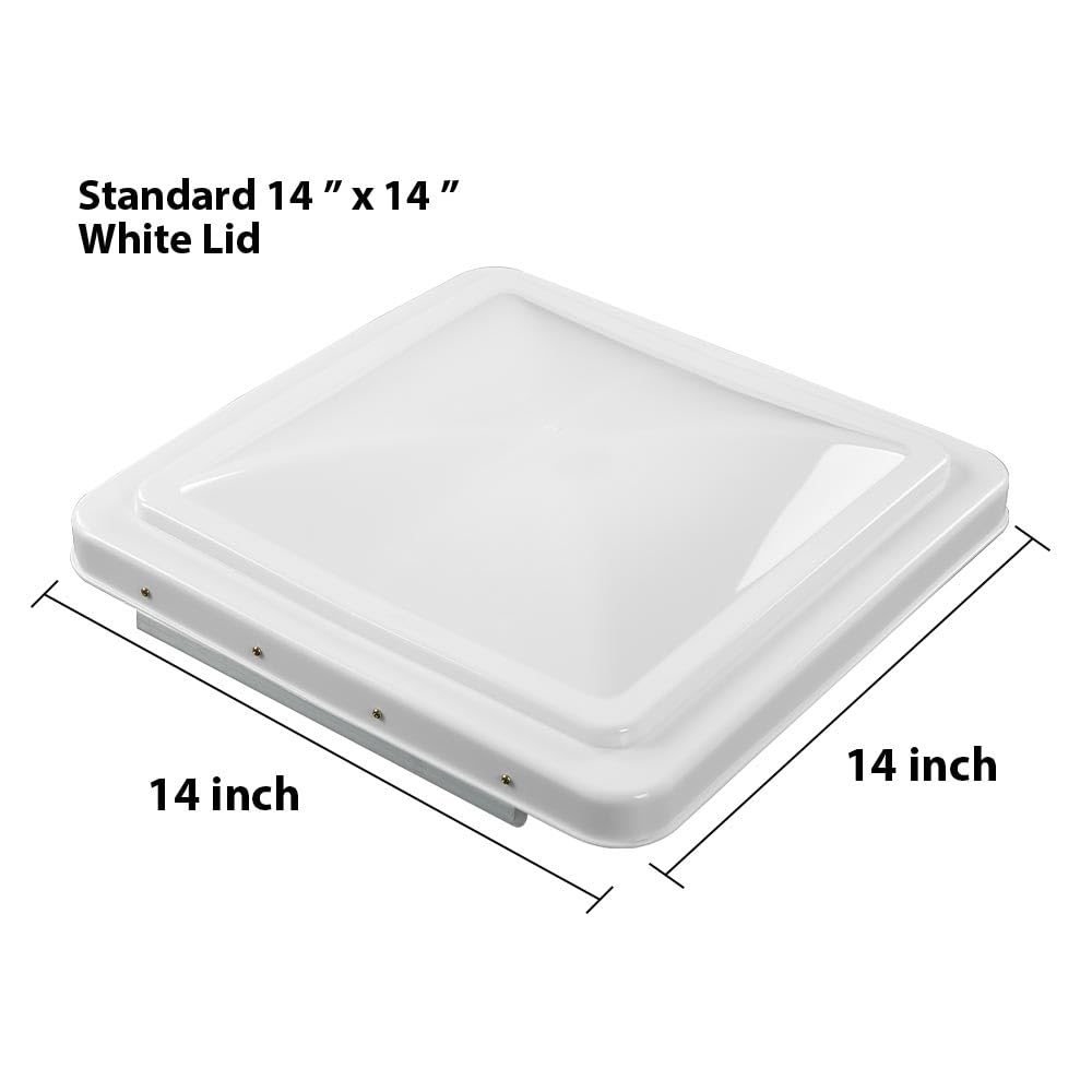 White 14" x 14" RV Roof Vent Cover 2pcs S15343