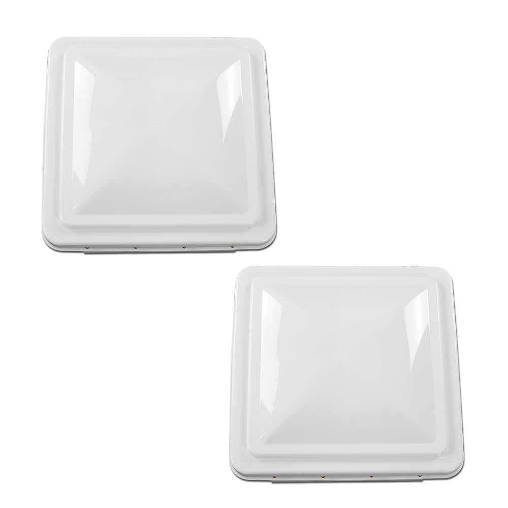 White 14" x 14" RV Roof Vent Cover 2pcs S15343