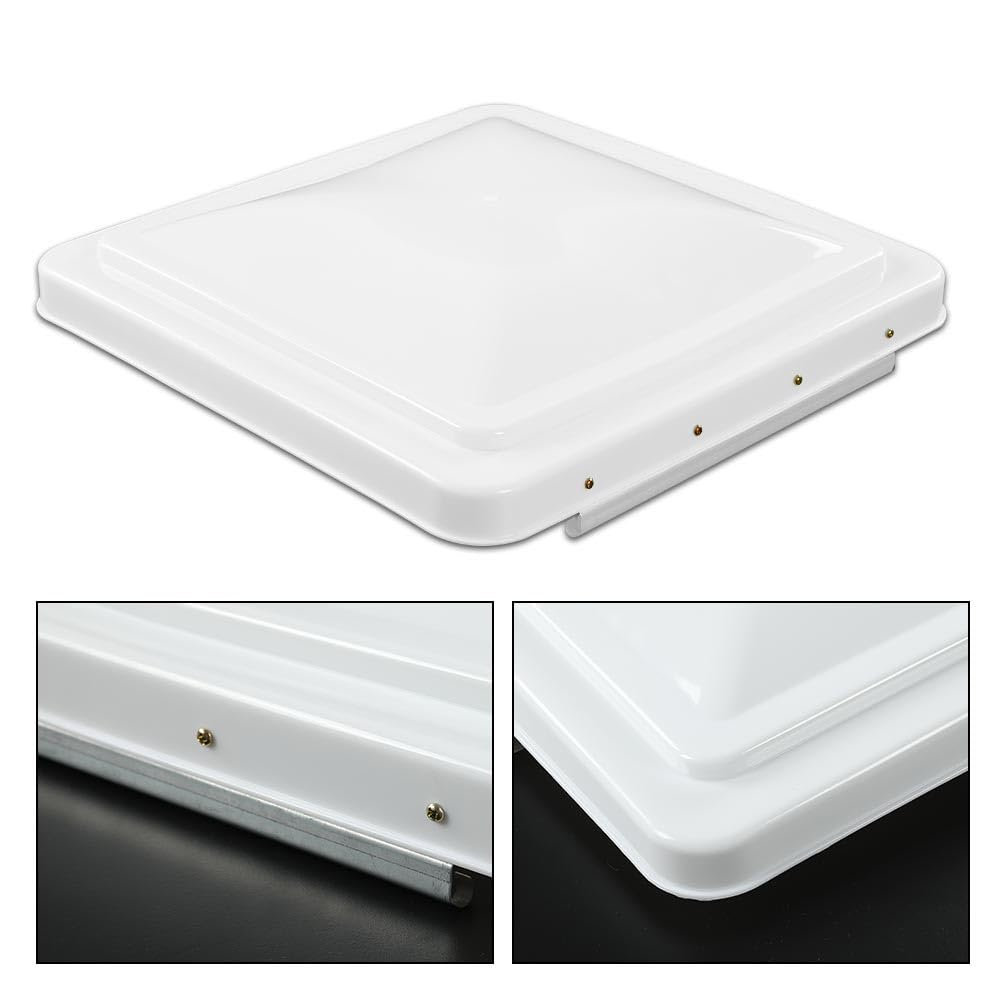 White 14" x 14" RV Roof Vent Cover 2pcs S15343