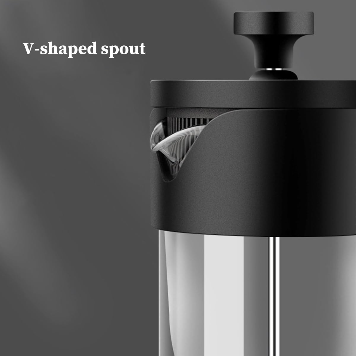 French Press Coffee Maker with 3-level Filter System, Stainless Steel, Borosilicate Glass, 1000ml I6870