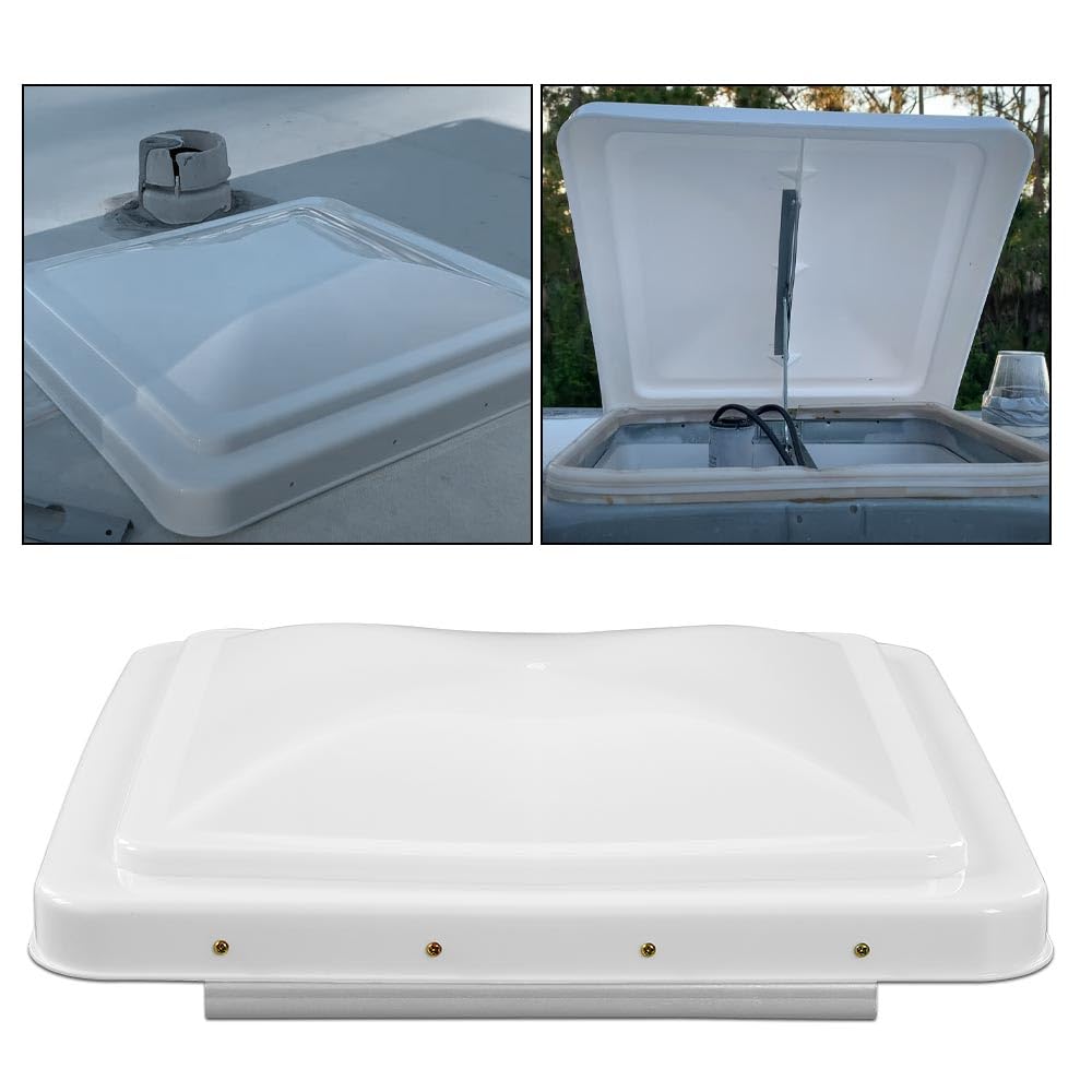 White 14" x 14" RV Roof Vent Cover 2pcs S15343
