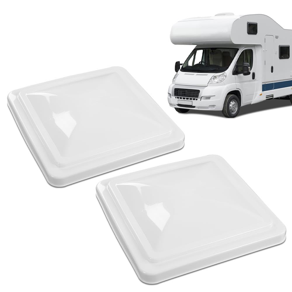 White 14" x 14" RV Roof Vent Cover 2pcs S15343