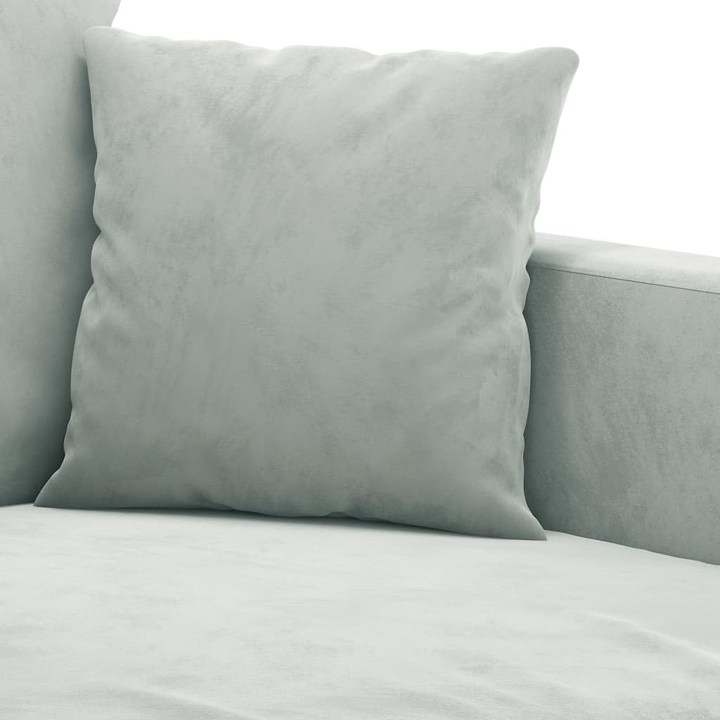 Light Gray Velvet 2 Piece Sofa Set L122
