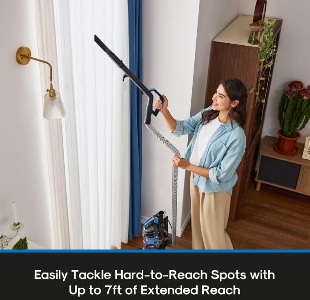 Bagless Upright Vacuum Cleaner with Brush and Crevice Tool P244