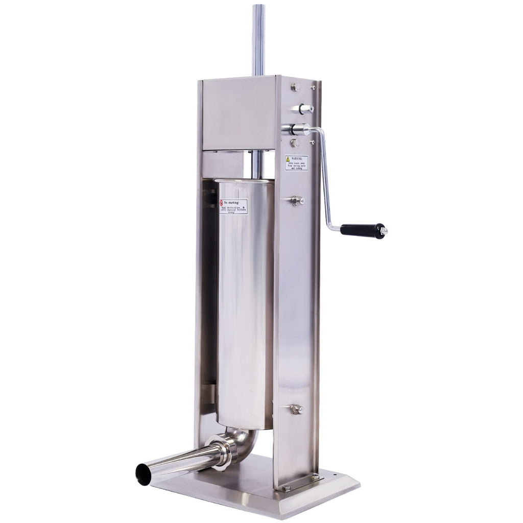 Stainless Steel 15LB Vertical Sausage Stuffer with 4 Stuffing Tubes S947385