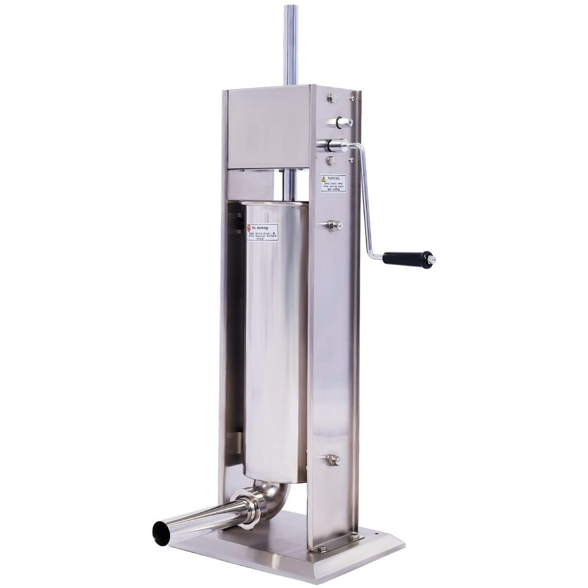 Stainless Steel 15LB Vertical Sausage Stuffer with 4 Stuffing Tubes S947385
