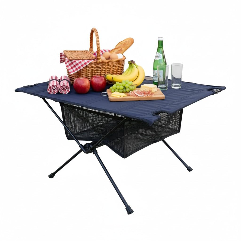 Ultralight Foldable Camping Table with Mesh V99323