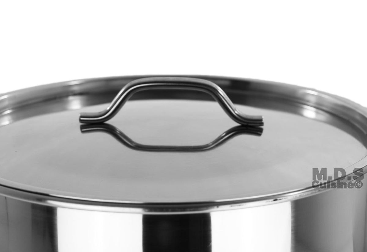 40QT Stainless Steel Stock Pot with Lid V8586