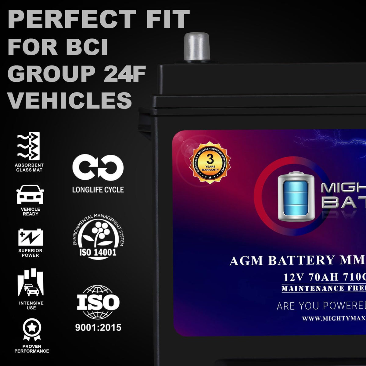 12V 70Ah AGM Replacement Battery C131