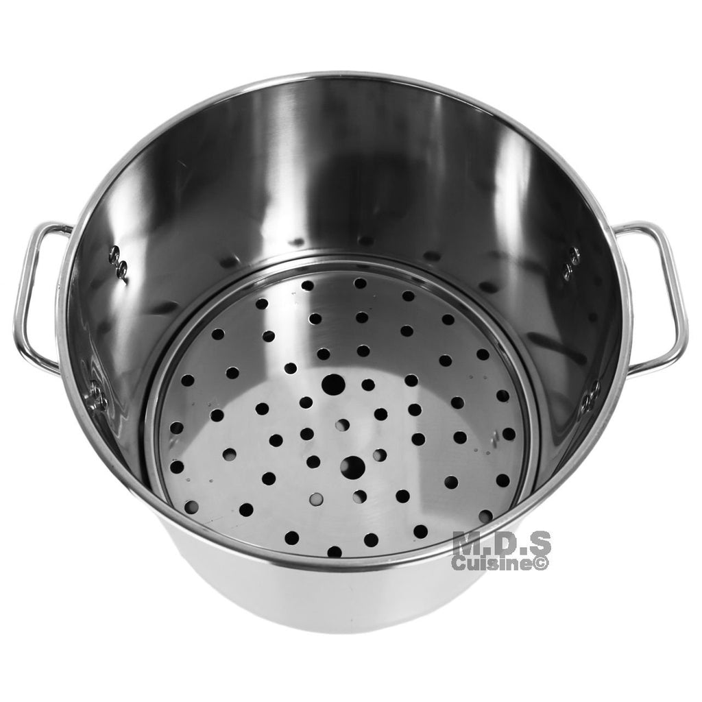 40QT Stainless Steel Stock Pot with Lid V8586