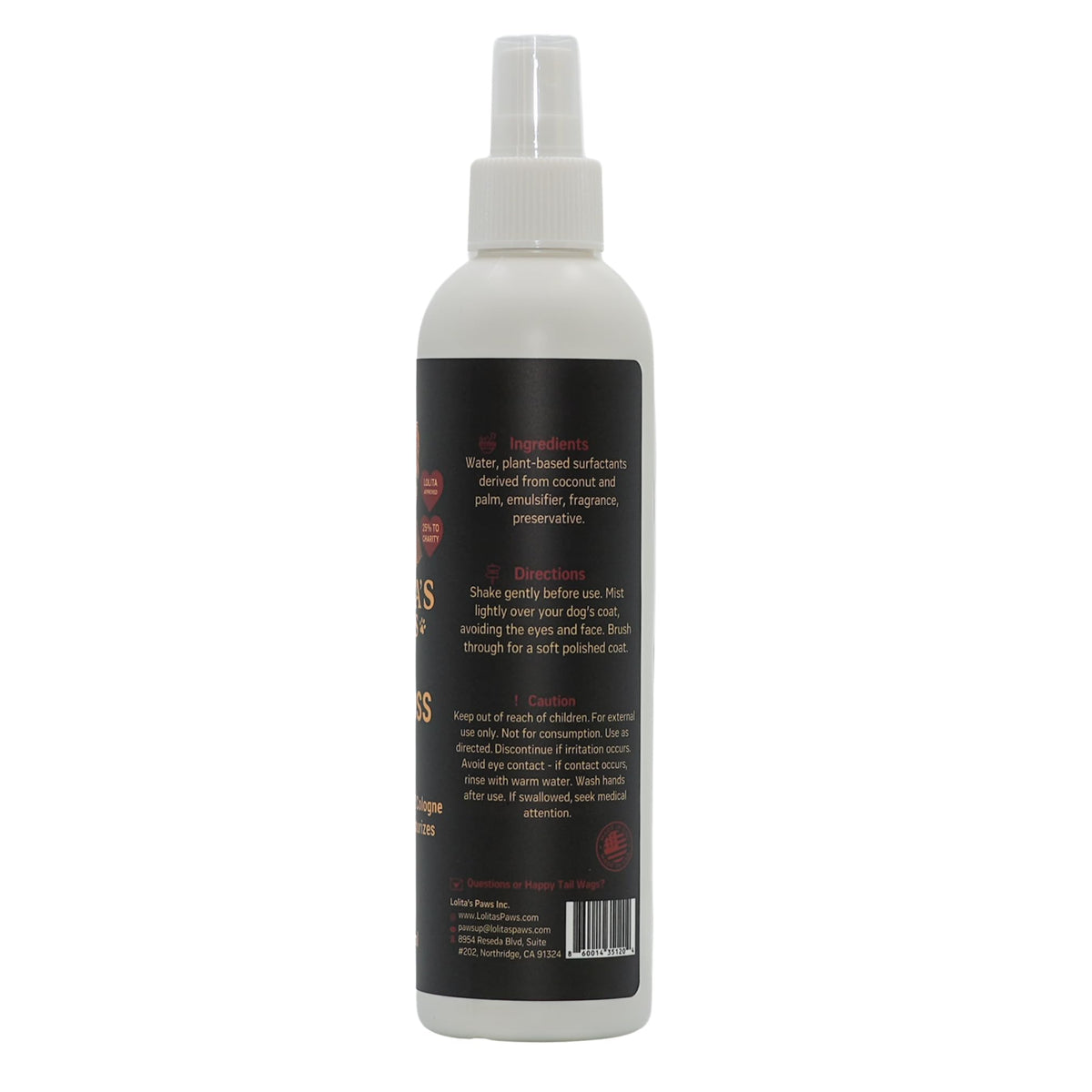 Masculine Dog Cologne Deodorizing Pet Spray 8 oz H4610