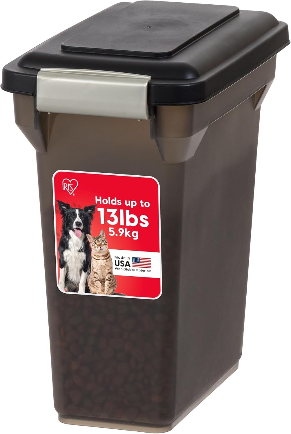 Dog Food Storage Container Up to 13 lbs Smoke A46574