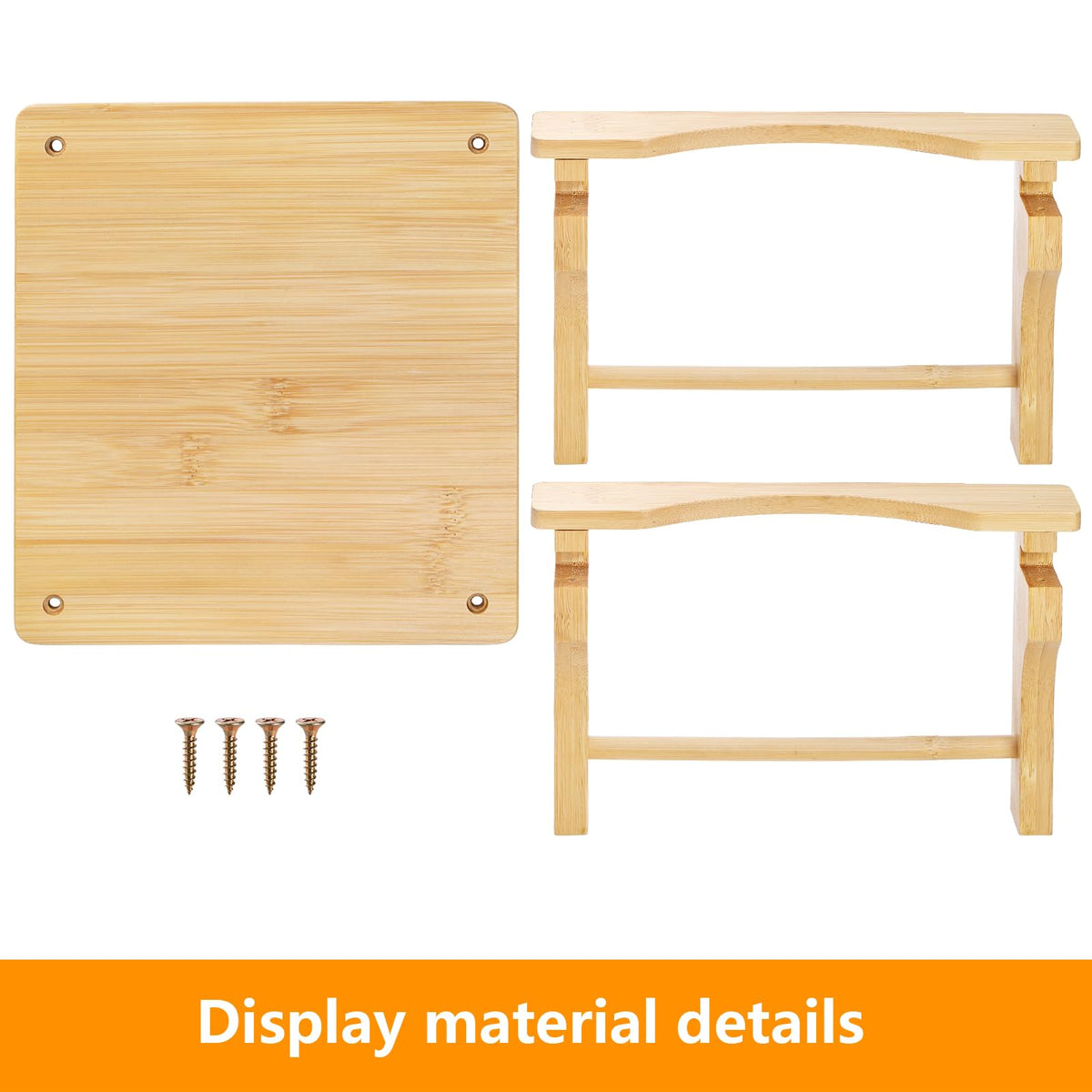 2 Pack Natural Bamboo Beverage Dispenser Stand W2968
