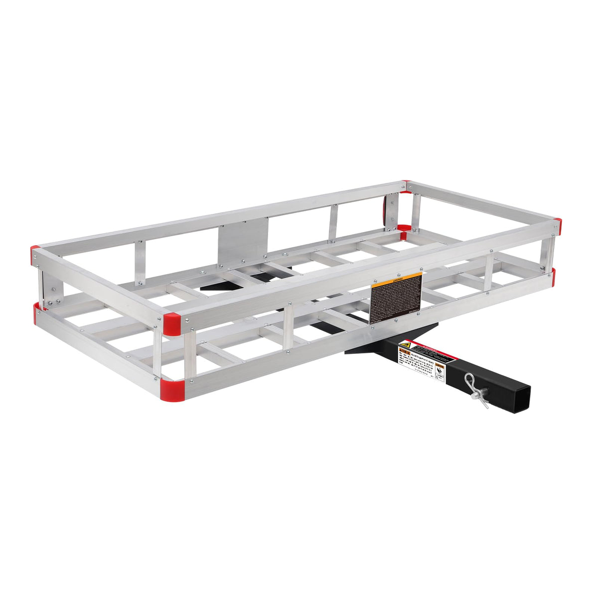 Aluminum Cargo Carrier with High Side Rails, 500-lb Load Capacity, Grey, 49" x 22.5" V6172