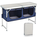 4 Ft White Aluminum Folding Camping Table T8543