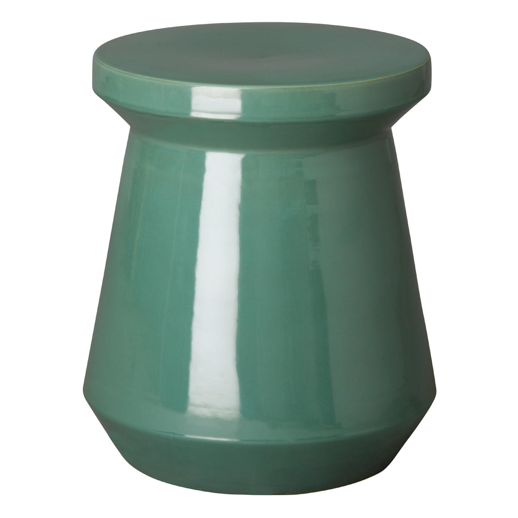 Teal Round Ceramic Garden Stool X7500