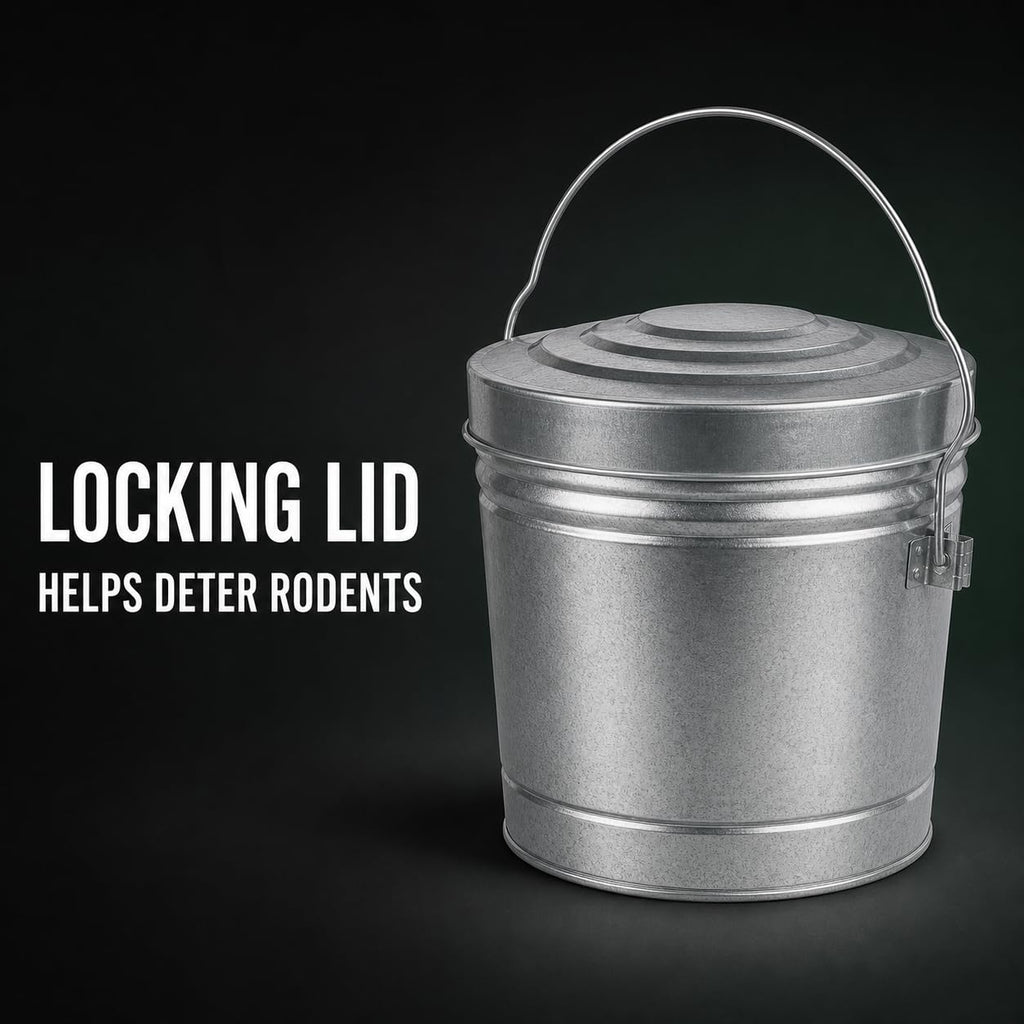 6 Gal Galvanized Steel Can with Locking Lid F272