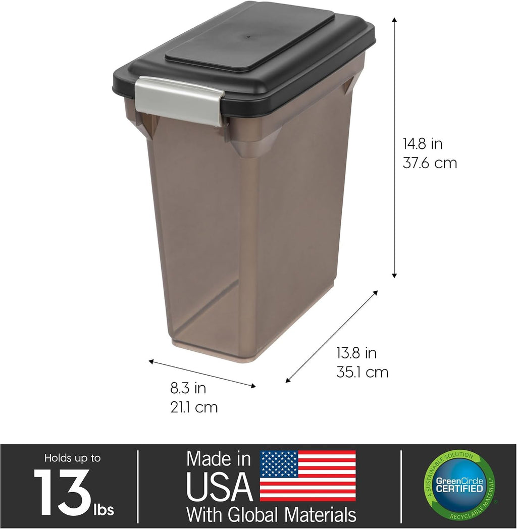 Dog Food Storage Container Up to 13 lbs Smoke A46574