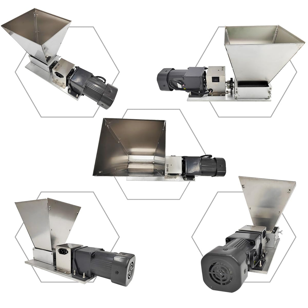 110V 60W 75RPM Stainless Steel Grain Mill with 4 Hopper and 2 Rollers F36690