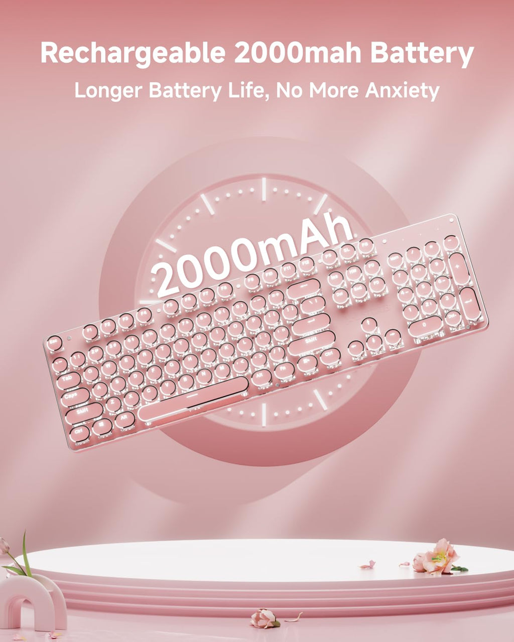 Pink Wireless Mechanical Keyboard T940498