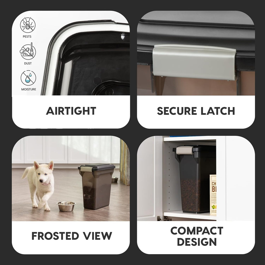 Dog Food Storage Container Up to 13 lbs Smoke A46574