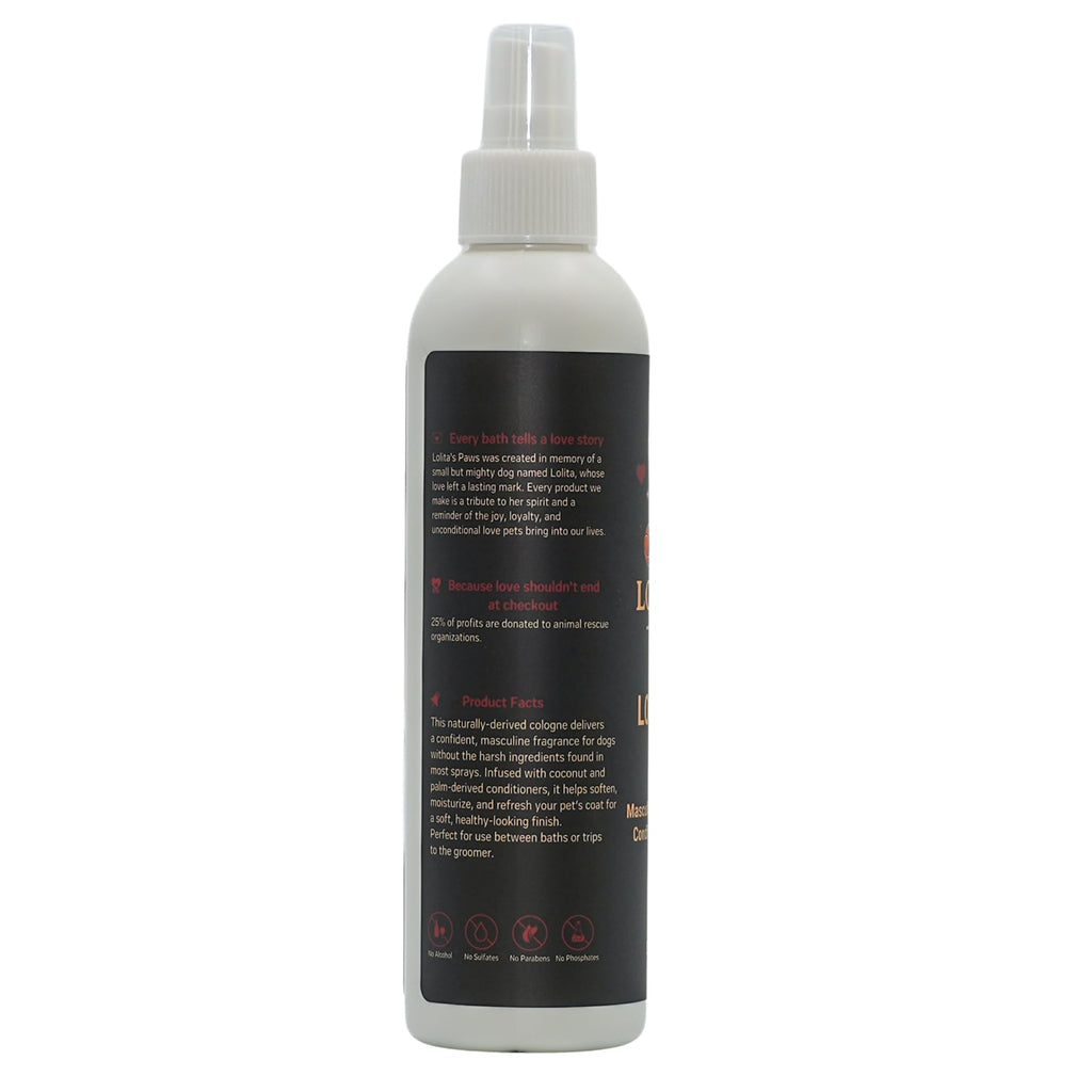 Masculine Dog Cologne Deodorizing Pet Spray 8 oz H4610