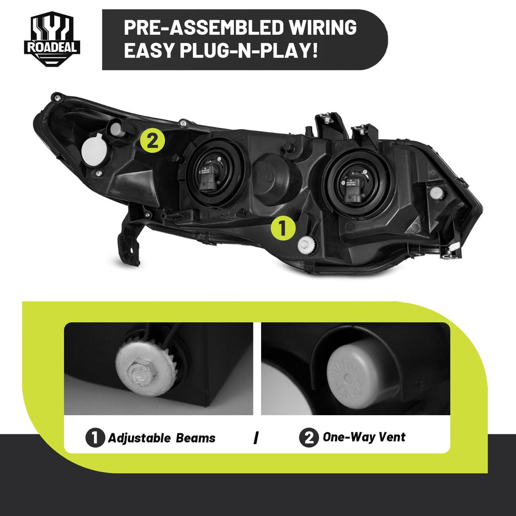 2006-2011 Honda Civic 2-Door Coupe Headlights V276