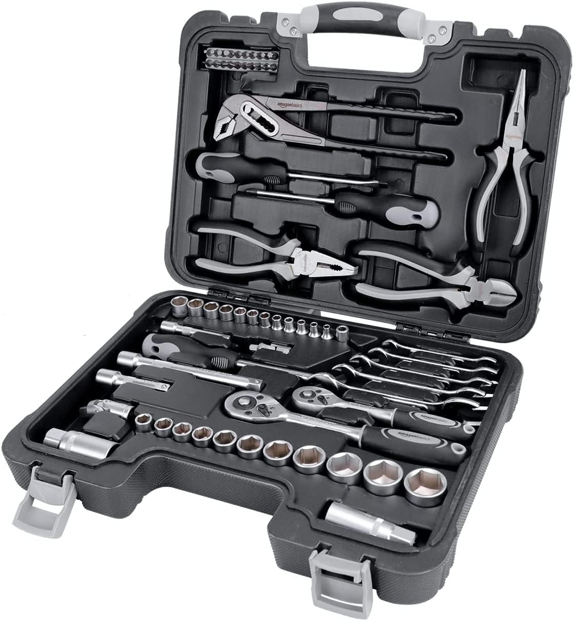 65-Piece Household Hand Tool Kit Set with Storage Case R304493