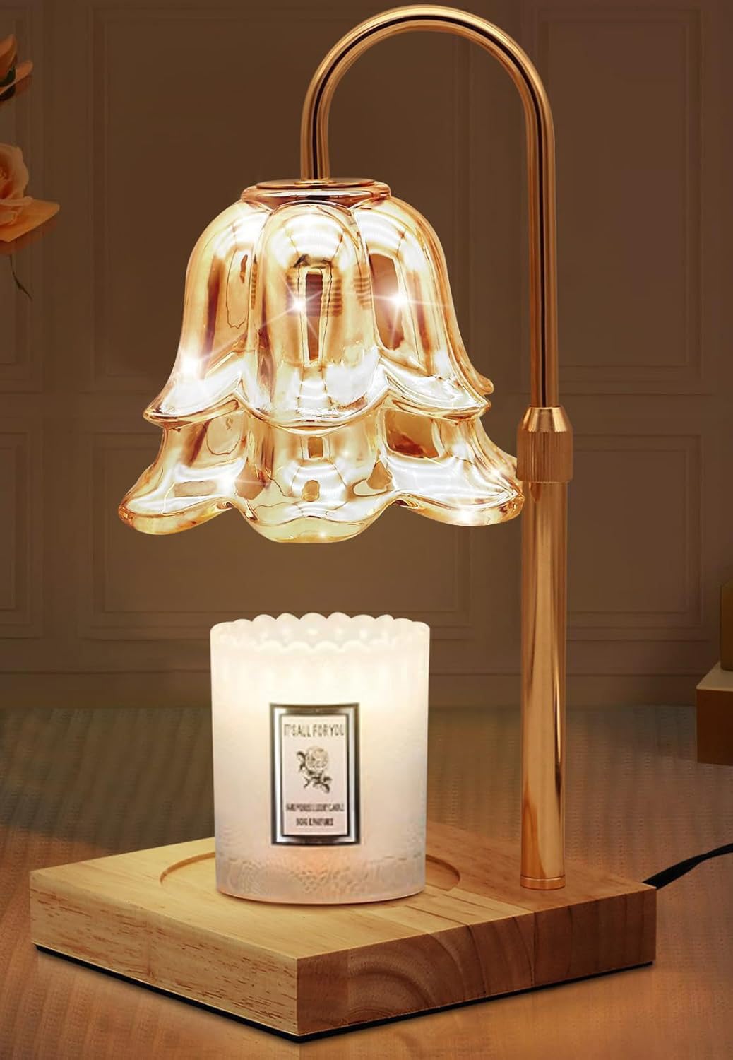 Adjustable Dimmable Candle Warmer Lamp with 2 Bulbs B77835