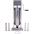 Stainless Steel 15LB Vertical Sausage Stuffer with 4 Stuffing Tubes S947385