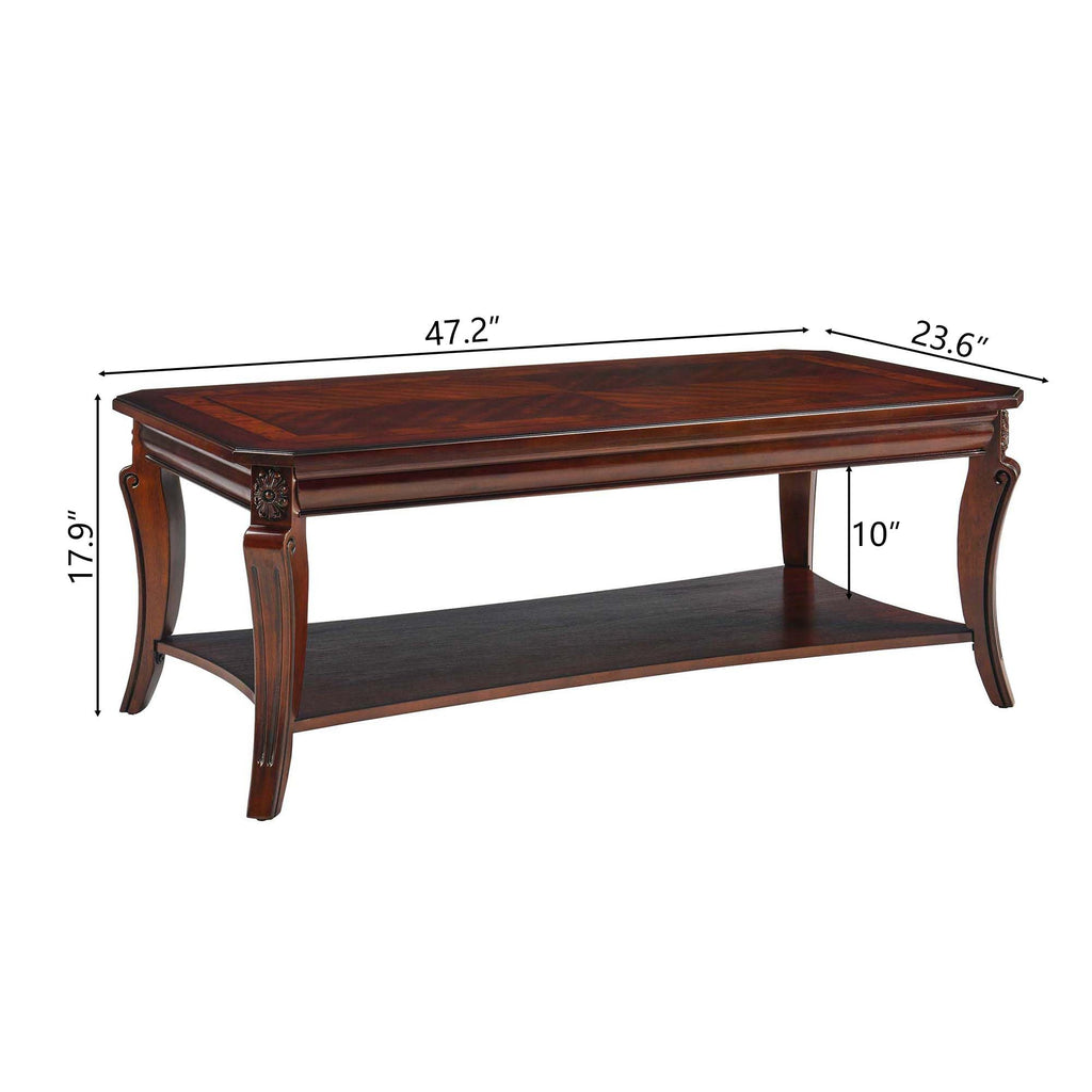 Rectangle Solid Wood Coffee Table E9593