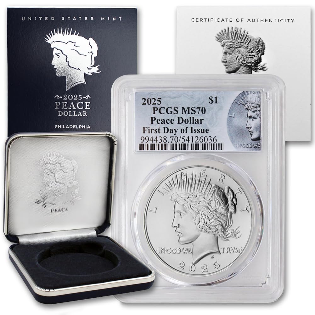 Silver Peace Dollar Coin MS-70 P5953