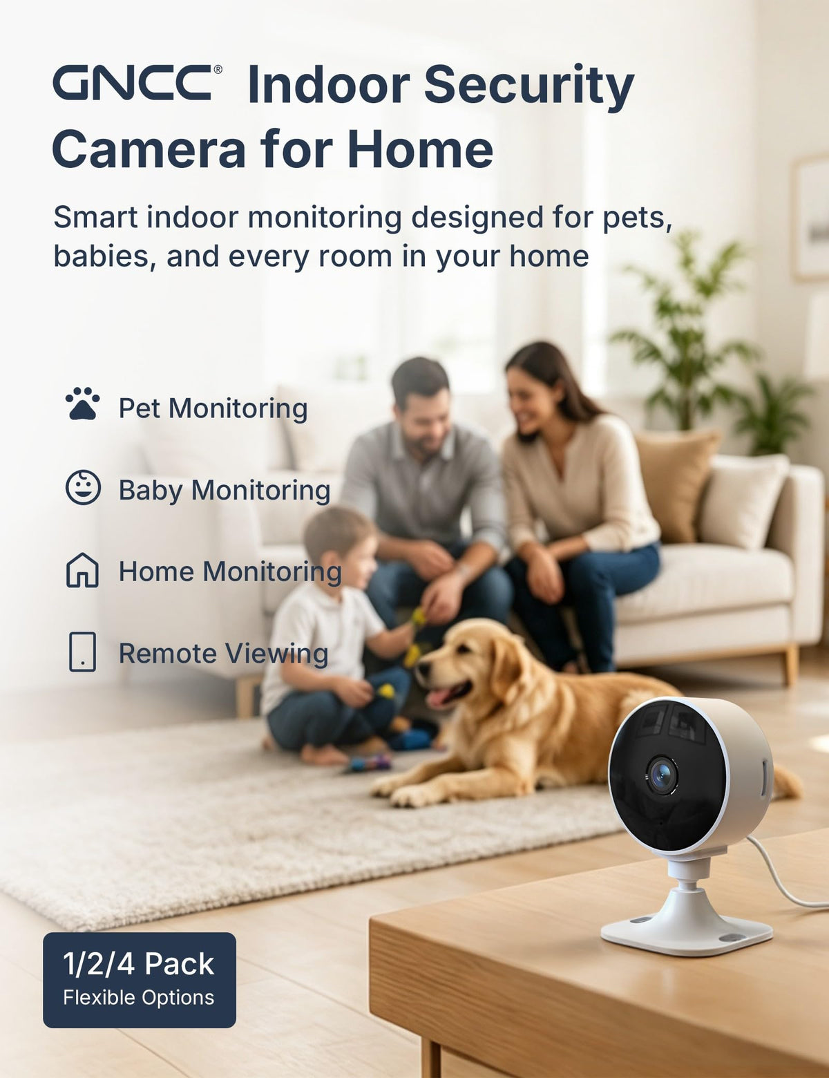 2.4GHz Indoor Security Camera 1080P 2-Pack N93248
