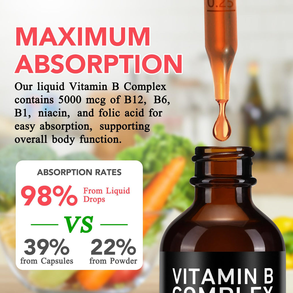 Vitamin B12 Complex Drops 5000mcg 2 Packs E502