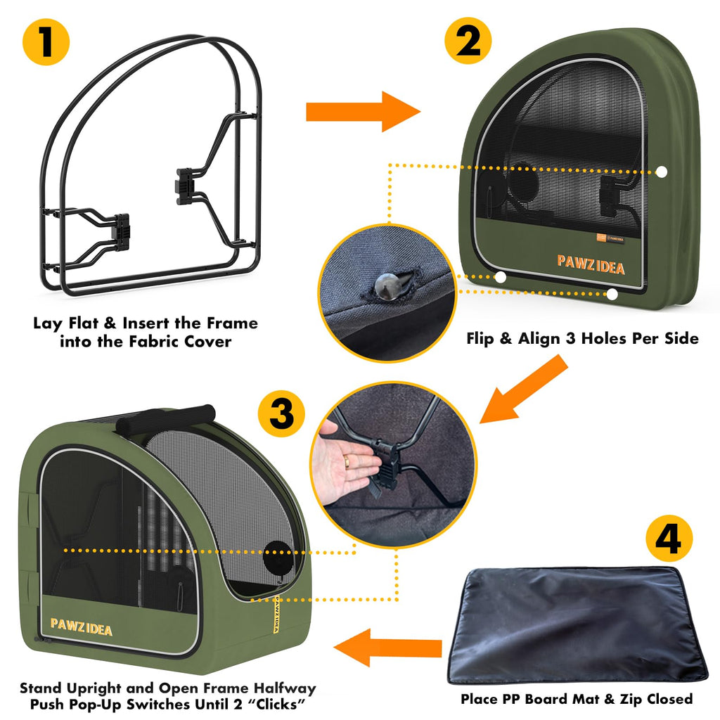 3-in-1 Large Dog Stroller with Detachable Carrier F1069