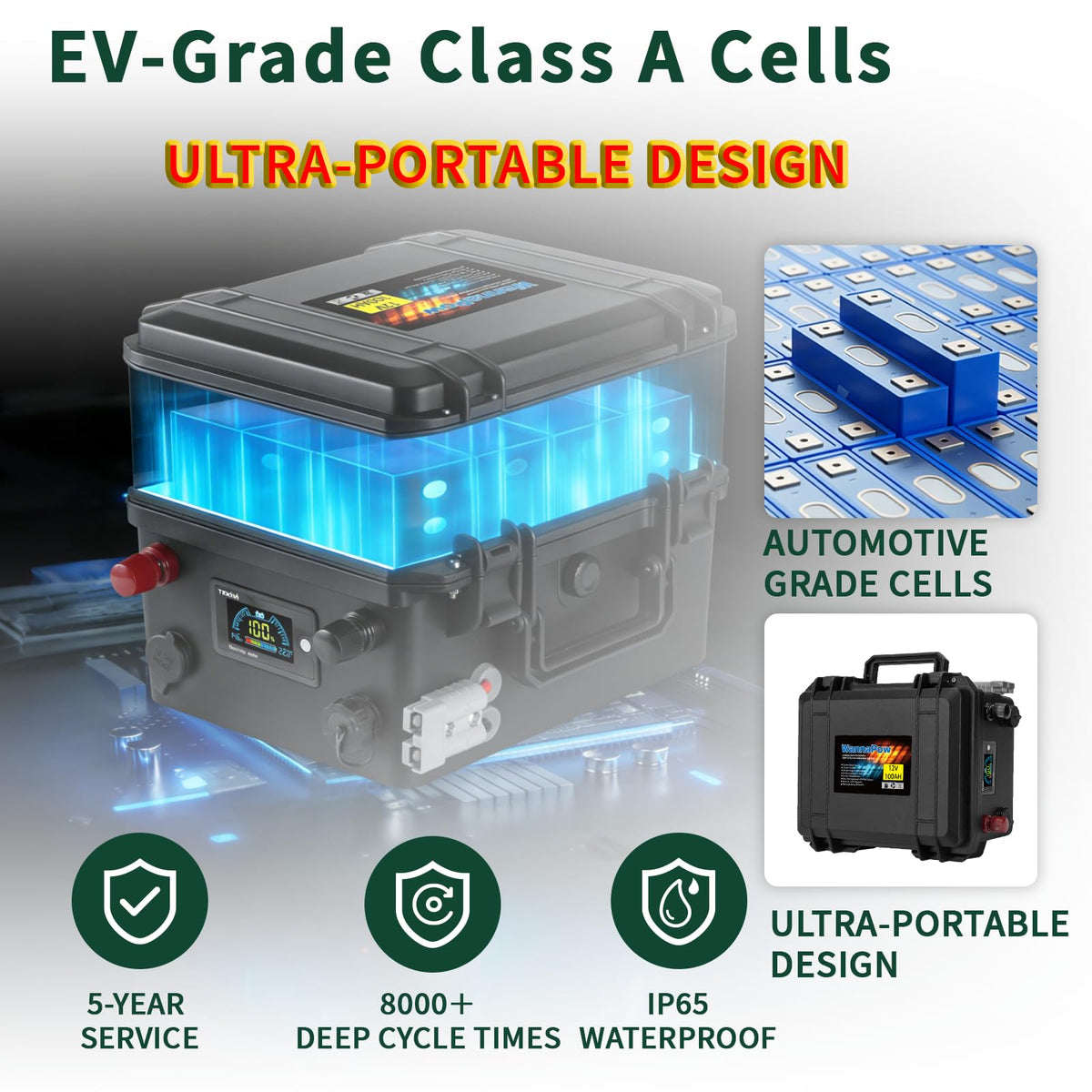 12V 120Ah LiFePO4 Battery F5941