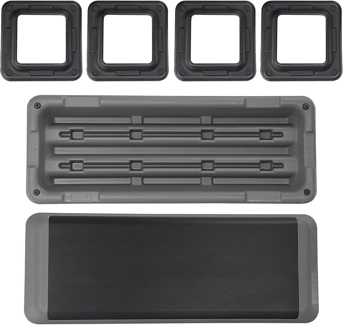 43" Adjustable Exercise Aerobic Step Platform with 4 Removable Risers Y465161