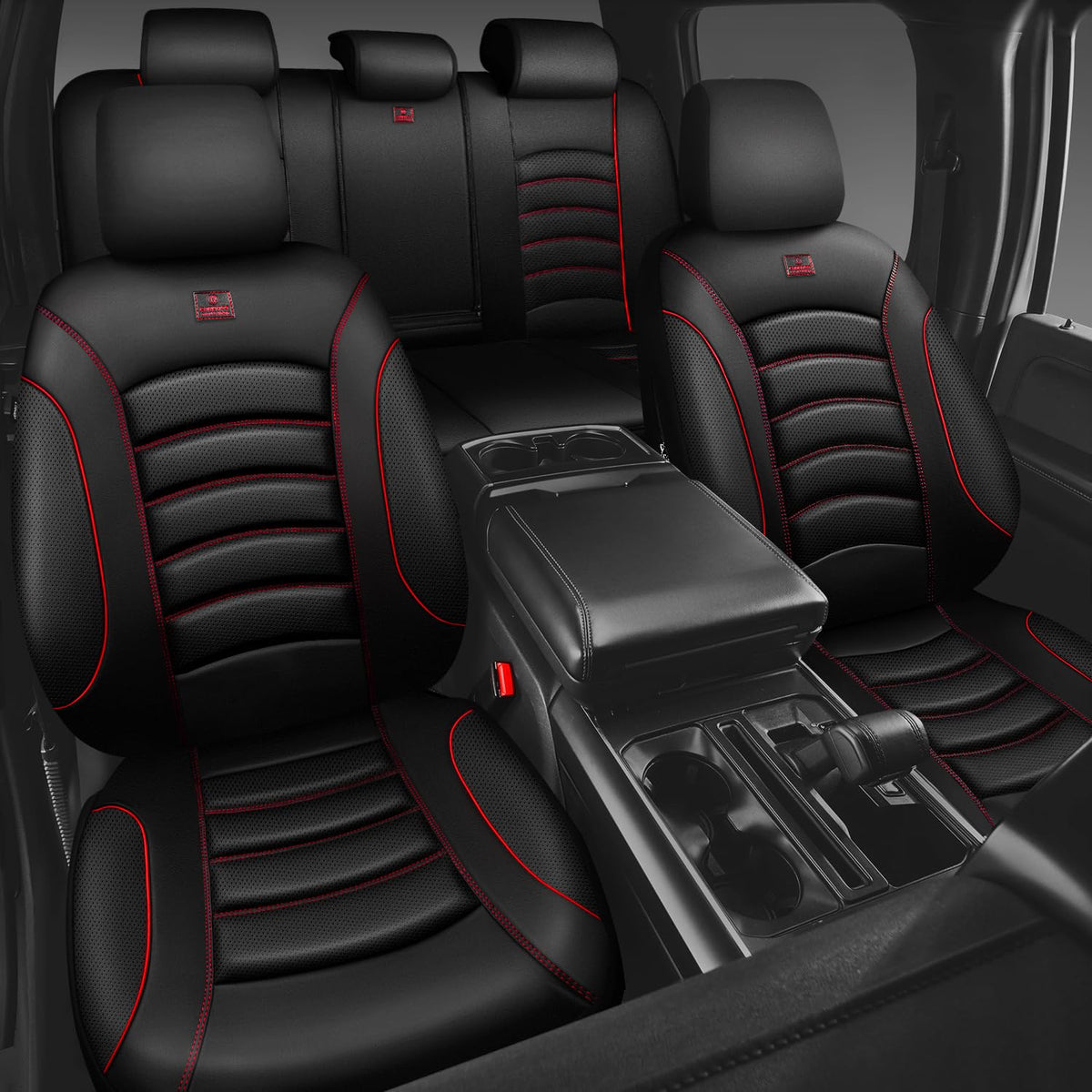 3D Foam PU Leather Car Seat Covers Full Set C1125