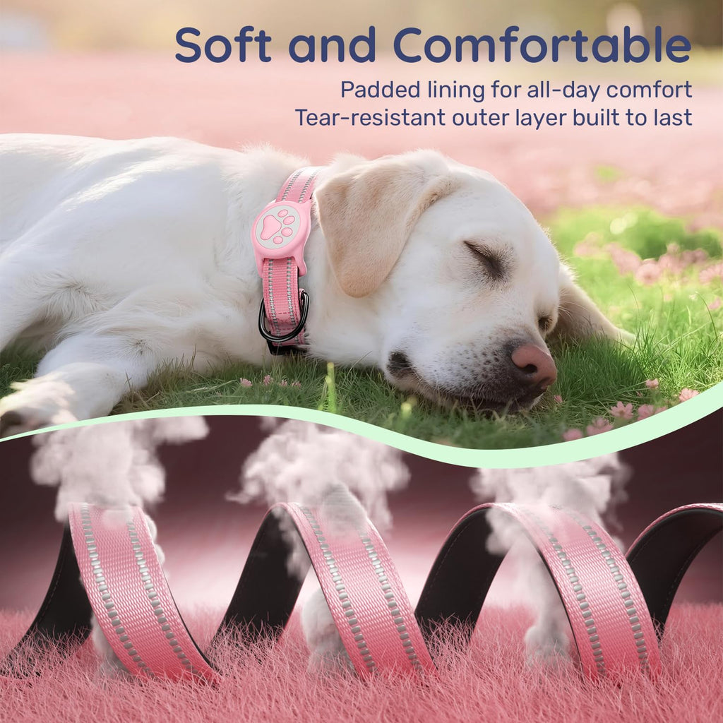 Pink IP68 Waterproof Dog Collar A519
