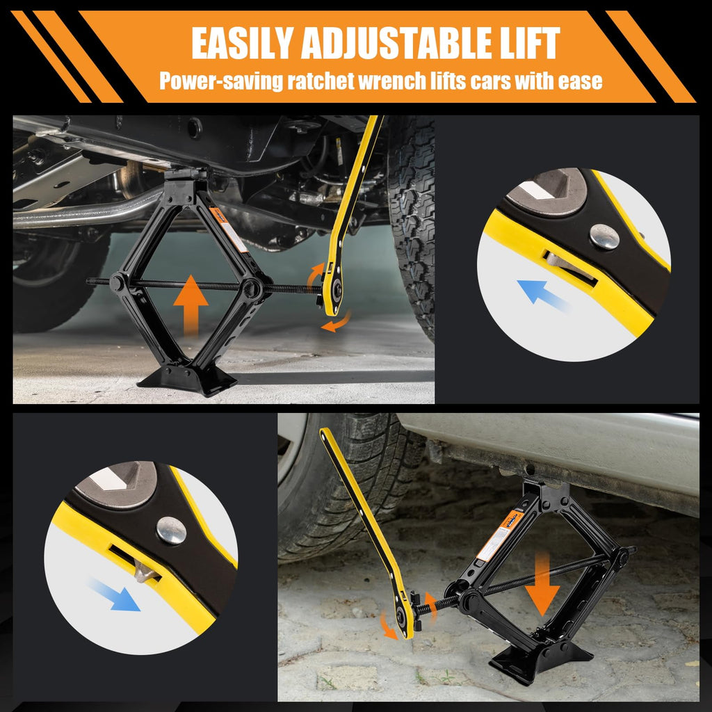 2 Ton Scissor Jack Kit with Lug Wrench E828