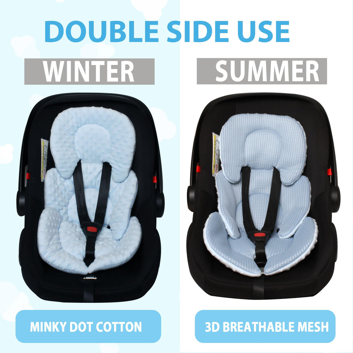 Infant Carseat Insert 2-in-1 Reversible Support Pad U8830