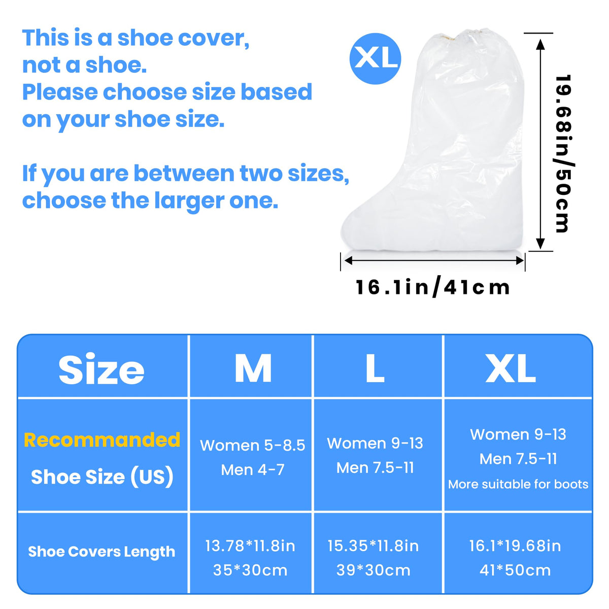 10 Pairs Waterproof Non-Slip Plastic Boot Covers G235956