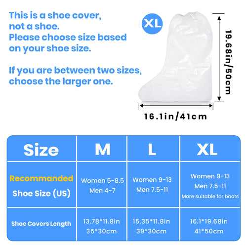 10 Pairs Waterproof Non-Slip Plastic Boot Covers G235956