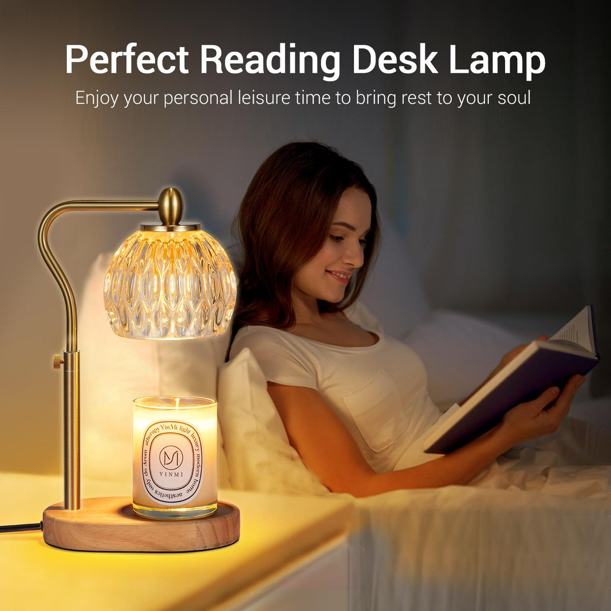 Candle Warmer Lamp with Timer & Dimmer Height Adjustable K257614