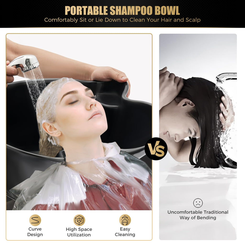 Portable Shampoo Bowl with Electric Pump and 2 Bucket Z317743