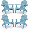 Oversized Adirondack Chair Set of 4 Blue L289681