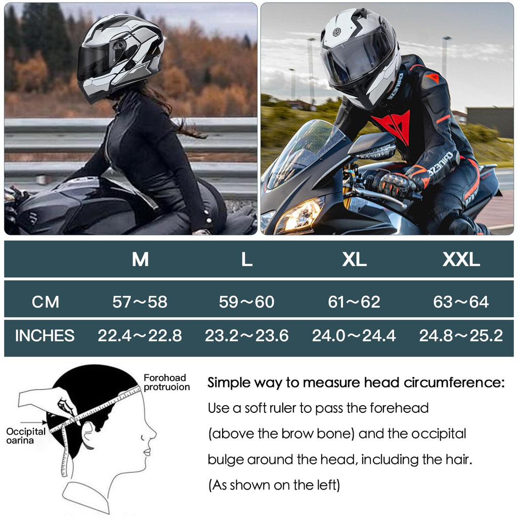 DOT Approved Flip Up Full Face Modular Motorcycle Helmet with Dual Visor P38817