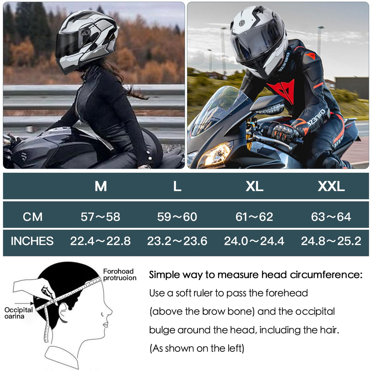 DOT Approved Flip Up Full Face Modular Motorcycle Helmet with Dual Visor P38817
