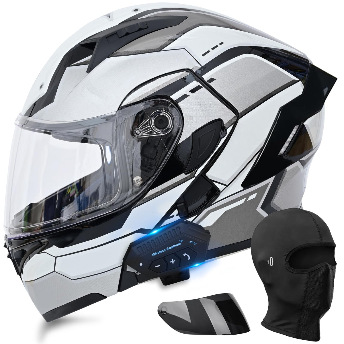 DOT Approved Flip Up Full Face Modular Motorcycle Helmet with Dual Visor P38817