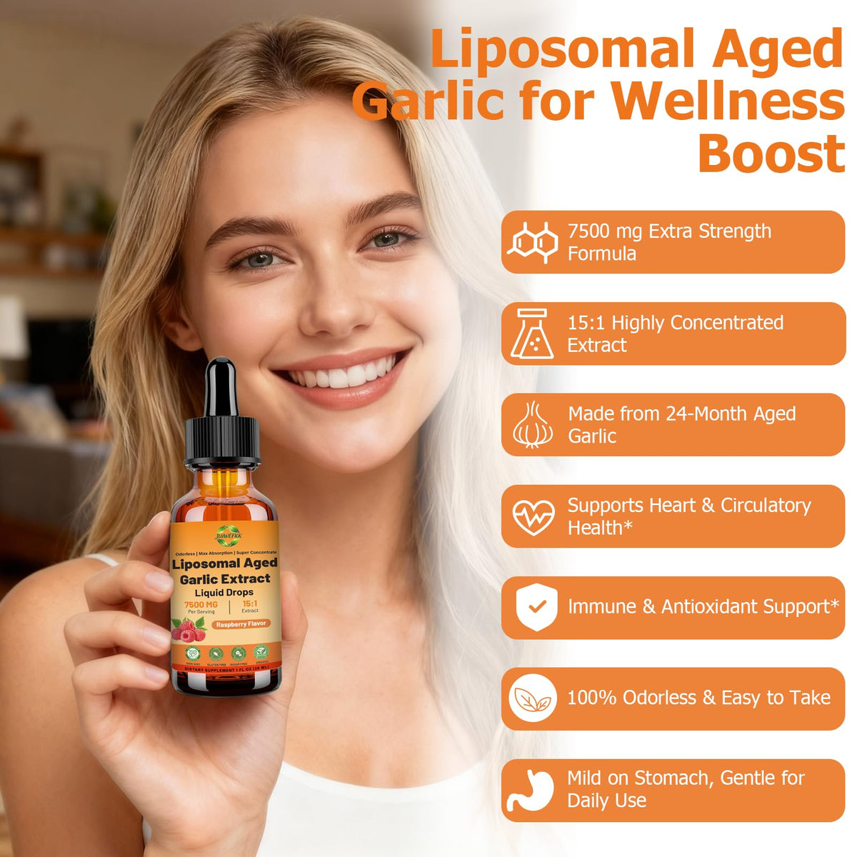 Odorless 500 mg Liposomal Aged Garlic Extract Liquid Drop Y41279